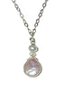 Pink Tinted Coin Pearl Necklace