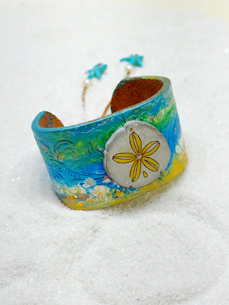 Sunlit Sand Dollar Cuff | Allison Craft Designs