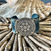 Denim Blues Medallion Cuff | Allison Craft Designs