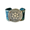 Denim Blues Medallion Cuff | Allison Craft Designs