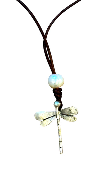 Dragonfly Pearl Necklace | Allison Craft Designs