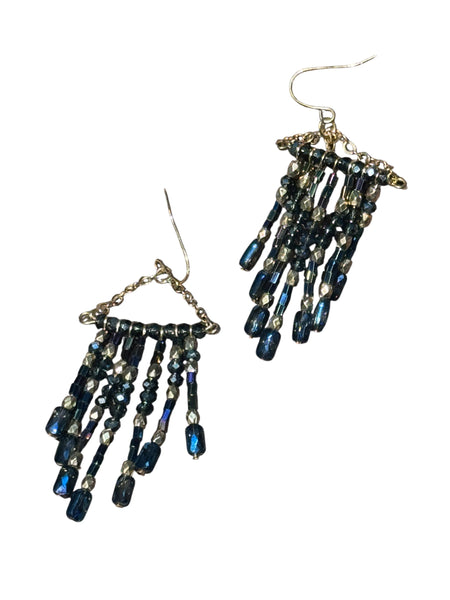 Midnight Spark Cascade Earrings | Allison Craft Designs