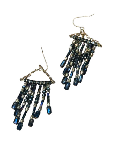 Midnight Spark Cascade Earrings | Allison Craft Designs