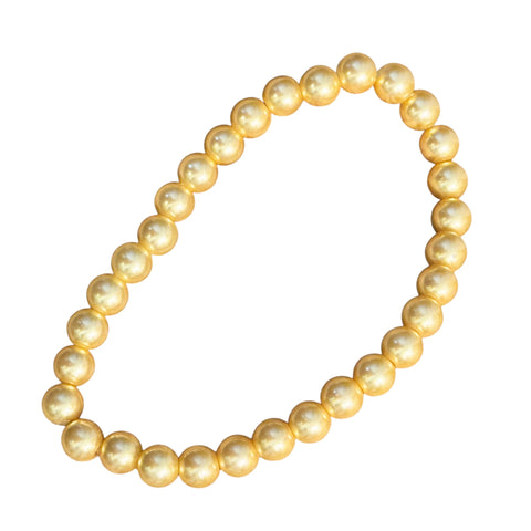 Golden “Pearl”Stretch Bracelet | Allison Craft Designs