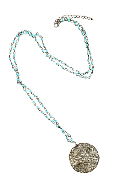Turquoise Dreams Medallion Necklace | Allison Craft Designs