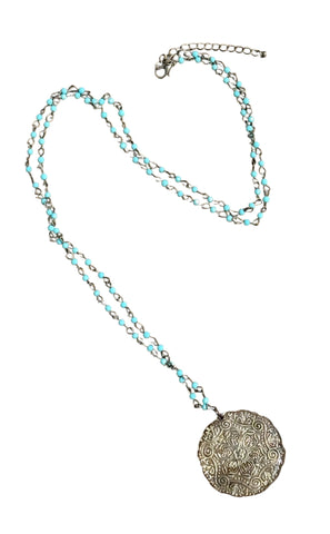 Turquoise Dreams Medallion Necklace | Allison Craft Designs