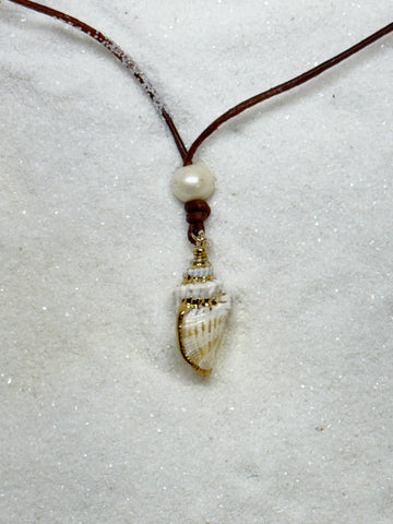 Golden Tide Shell Neclace | Allison Craft Designs