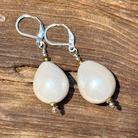 Lustrous Teardrop Earrings | Allison Craft Designs