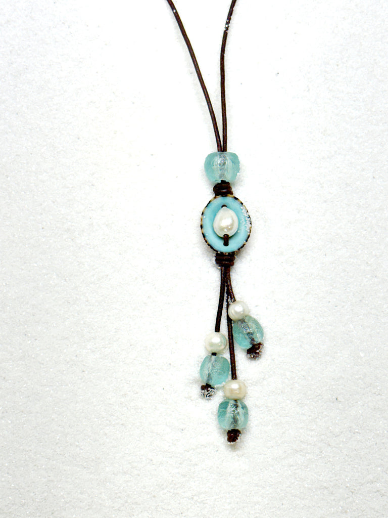 Aqua Limpet Delight Necklace | Allison Craft Designs
