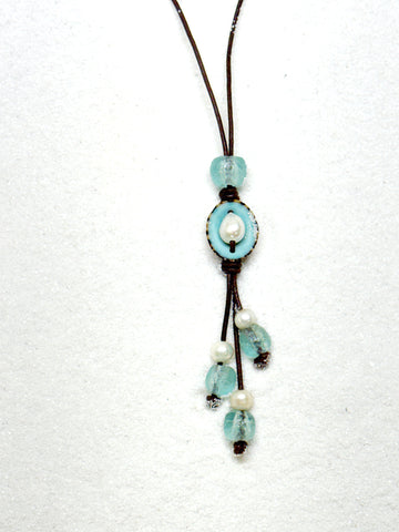 Aqua Limpet Delight Necklace | Allison Craft Designs