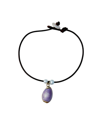 Golden Seashell Pearl Anklet