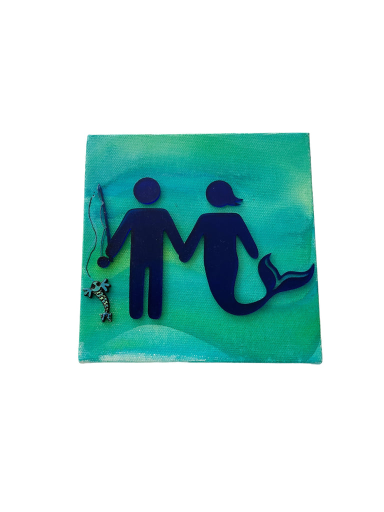 Fisherman and His Mermaid Art | Allison Craft Designs