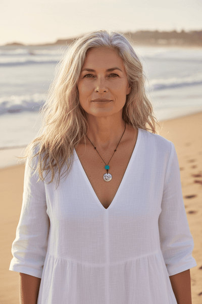 Mermaid’s Whisper Necklace in Teal | Allison Craft Designs