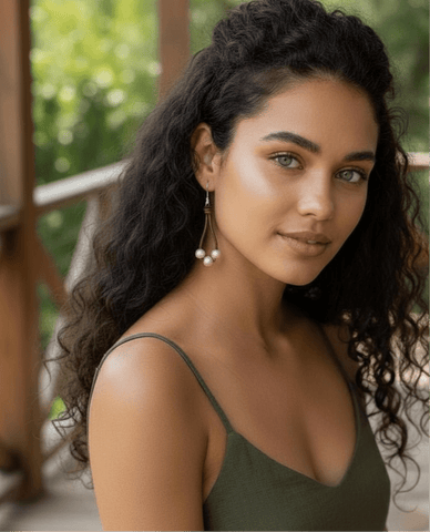 Blush Pearl Loop Earrings | Allison Craft Designs