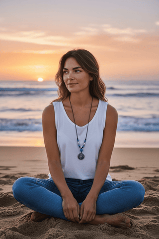 Deep Ocean Mandela Necklace | Allison Craft Designs