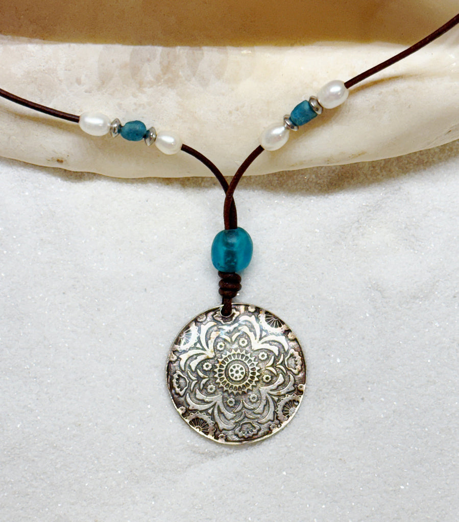 Ocean Bloom Medallion Necklace | Allison Craft Designs