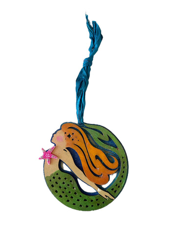 Sealife Ornament Mermaid 2 | Allison Craft Designs