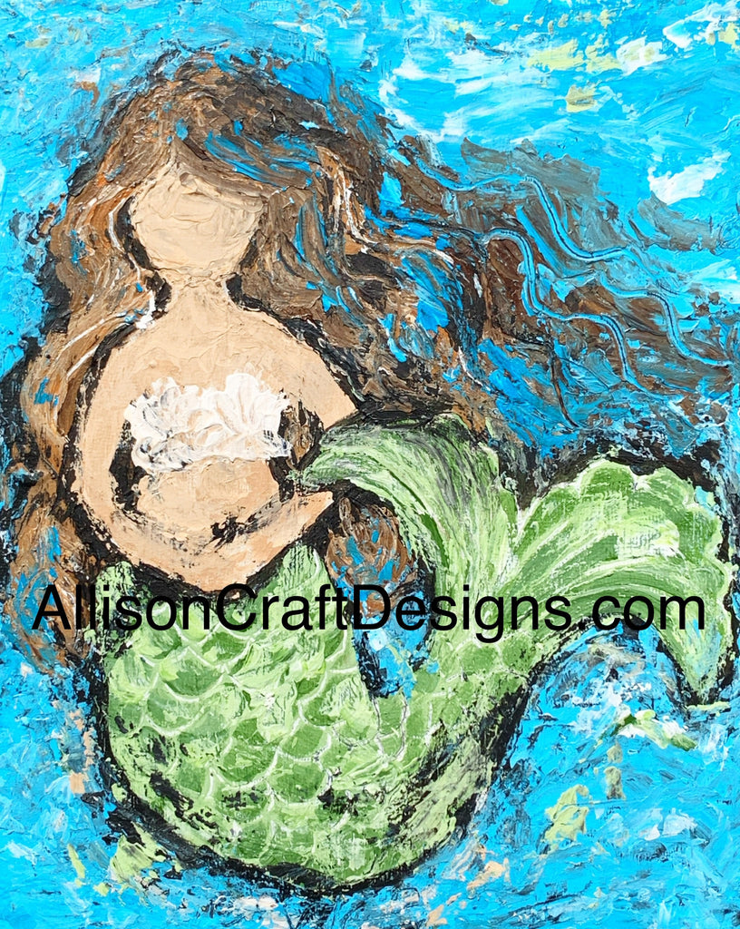 Mermaid Print 2 Print and Mat